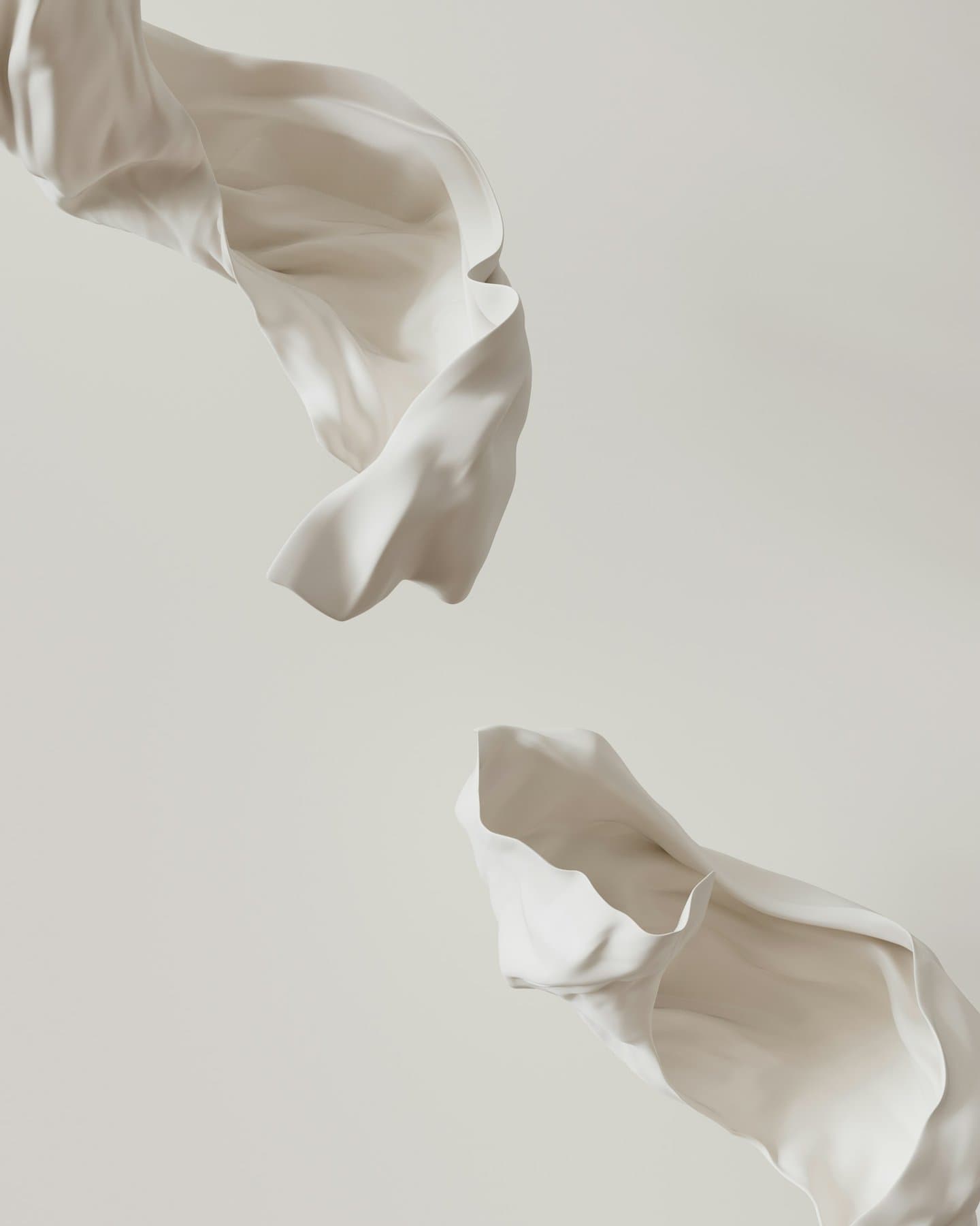 Flowing white viscose fabric